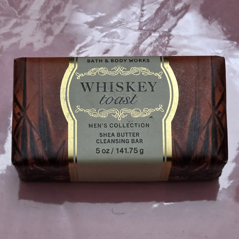 Bath & Body Works Men's Whiskey Toast Shea Butter Cleansing Bar Soap New RARE